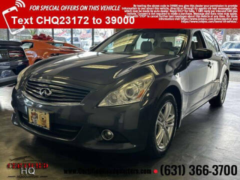 2012 Infiniti G25 Sedan for sale at CERTIFIED HEADQUARTERS in Saint James NY