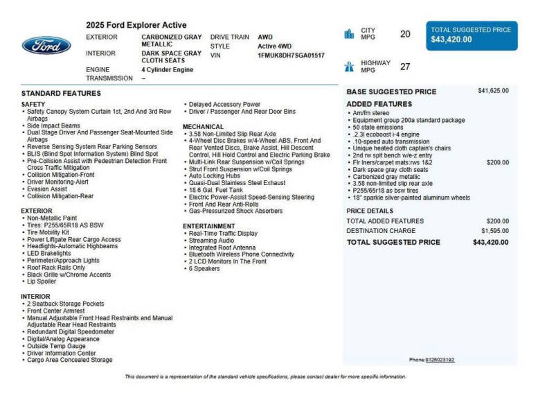 2025 Ford Explorer Active