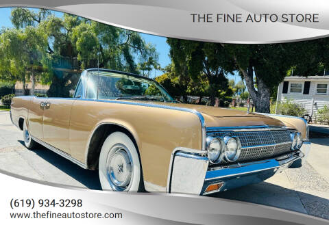 1963 Lincoln Continental for sale at The Fine Auto Store in Imperial Beach CA