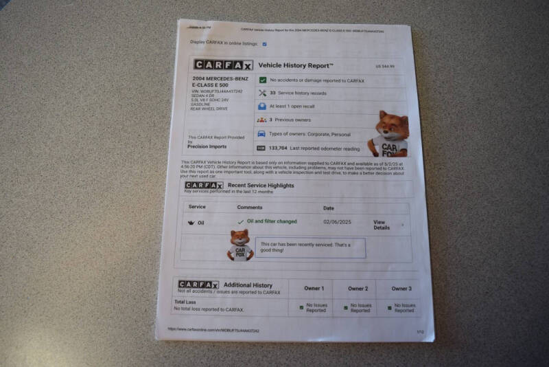 2004 Mercedes-Benz E-Class E 500