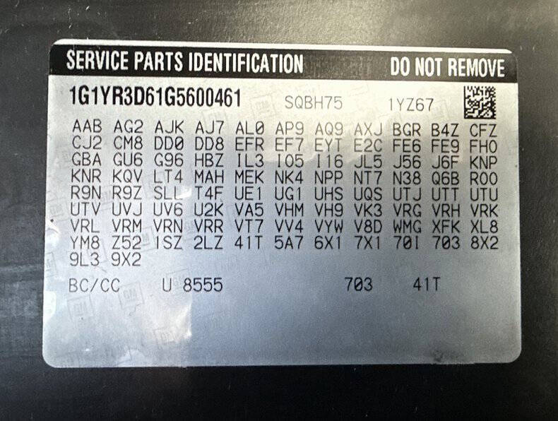 2016 Chevrolet Corvette Z06