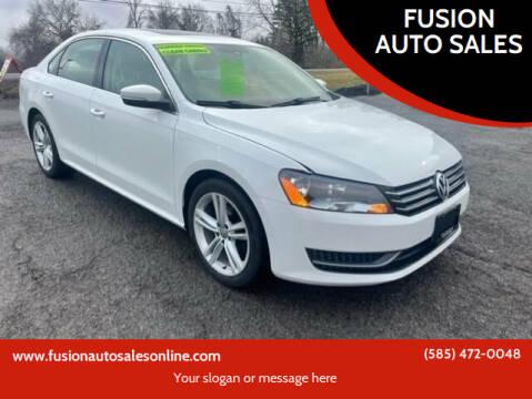 2014 Volkswagen Passat for sale at FUSION AUTO SALES in Spencerport NY