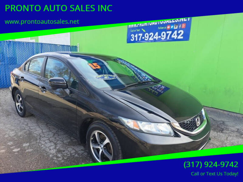 2015 Honda Civic for sale at PRONTO AUTO SALES INC in Indianapolis IN