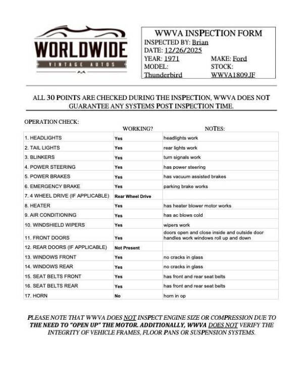 1971 Ford Thunderbird