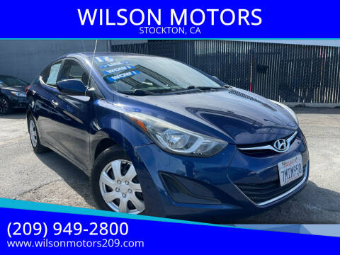 2016 Hyundai Elantra for sale at WILSON MOTORS in Stockton CA