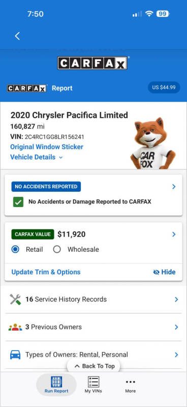 2020 Chrysler Pacifica Limited