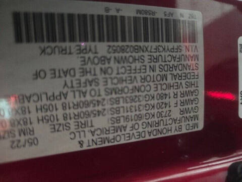 2022 Honda Ridgeline RTL-E