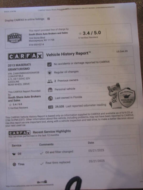 2013 Maserati GranTurismo