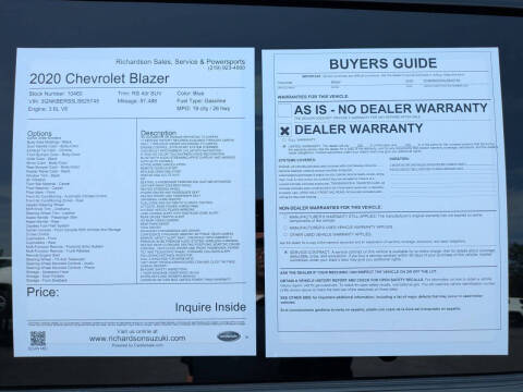 2020 Chevrolet Blazer RS