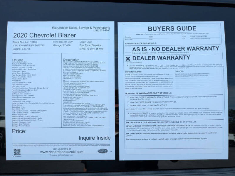 2020 Chevrolet Blazer RS