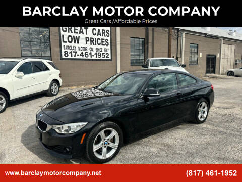 2015 BMW 4 Series for sale at BARCLAY MOTOR COMPANY in Arlington TX