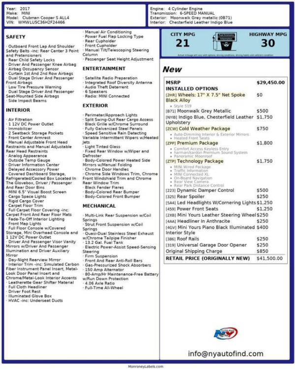2017 MINI Clubman Cooper S ALL4