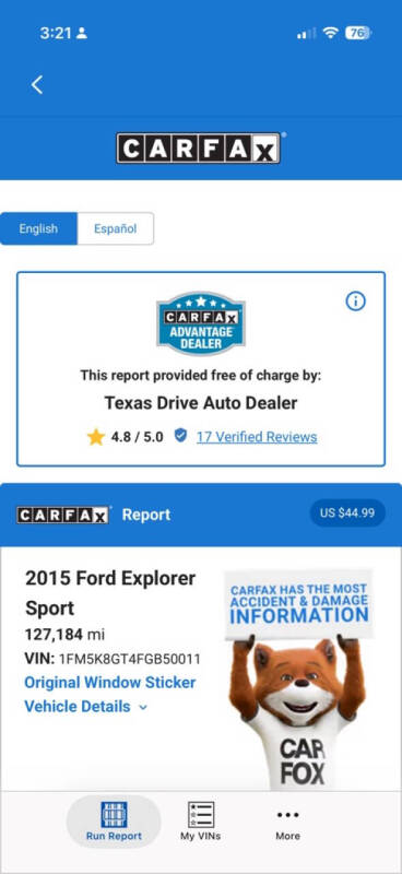 2015 Ford Explorer Sport