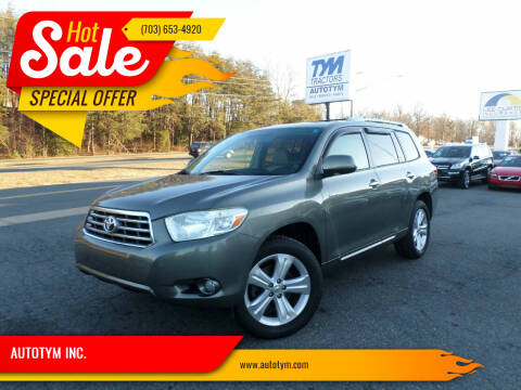 2009 Toyota Highlander for sale at AUTOTYM INC. in Fredericksburg VA