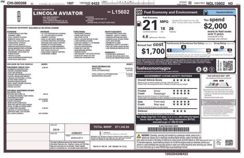 2022 Lincoln Aviator Reserve