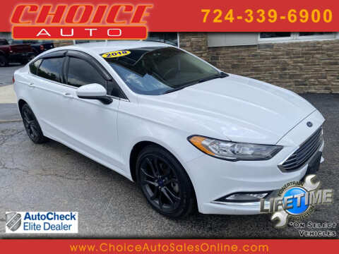 2018 Ford Fusion for sale at CHOICE AUTO SALES in Murrysville PA