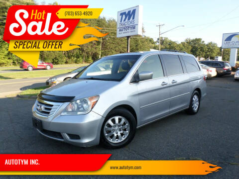2010 Honda Odyssey for sale at AUTOTYM INC. in Fredericksburg VA
