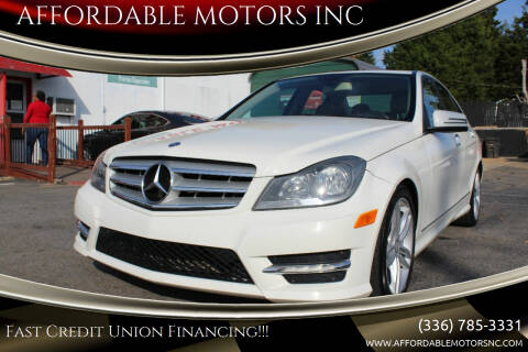 2012 Mercedes-Benz C-Class for sale at AFFORDABLE MOTORS INC in Winston Salem NC
