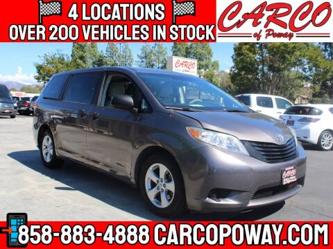 2013 Toyota Sienna for sale at CARCO OF POWAY in Poway CA