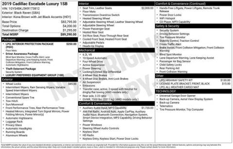 2019 Cadillac Escalade Luxury