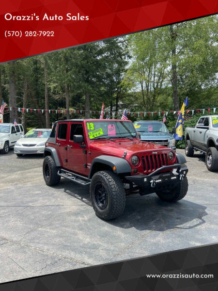 2013 Jeep Wrangler Unlimited for sale at Orazzi's Auto Sales in Greenfield Township PA