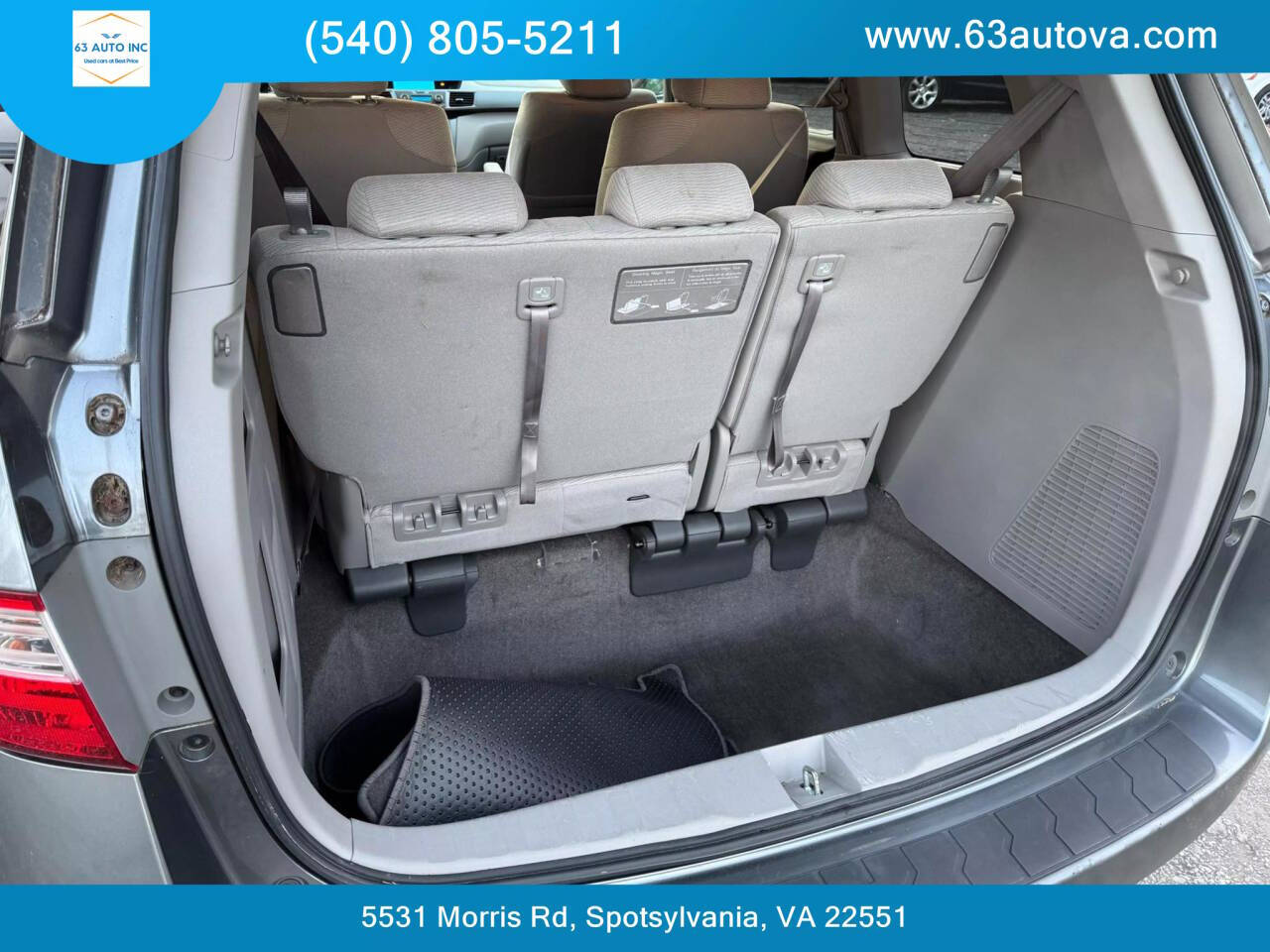 2012 Honda Odyssey for sale at 63 Auto Inc in Spotsylvania, VA