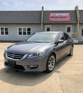 2013 Honda Accord for sale at Stephen Motor Sales LLC in Caldwell OH