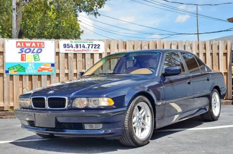 2001 BMW 7 Series for sale at ALWAYSSOLD123 INC in Fort Lauderdale FL