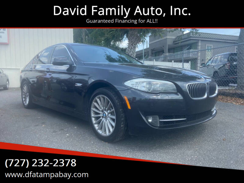 2013 BMW 5 Series for sale at David Family Auto, Inc. in New Port Richey FL