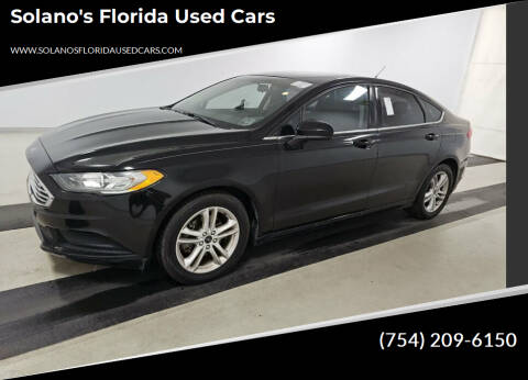 2018 Ford Fusion for sale at SOLANOS & SANCHEZ AUTO SALES C in Hollywood FL