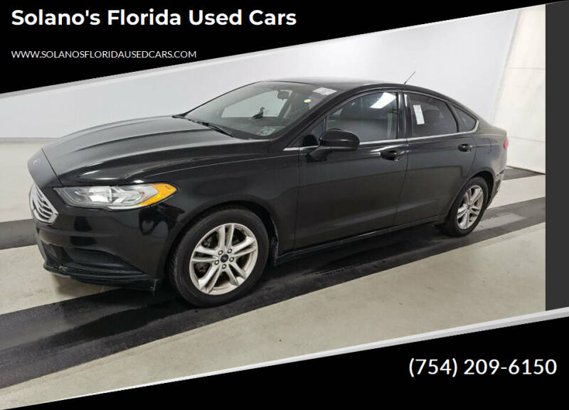 2018 Ford Fusion for sale at SOLANOS & SANCHEZ AUTO SALES C in Hollywood FL