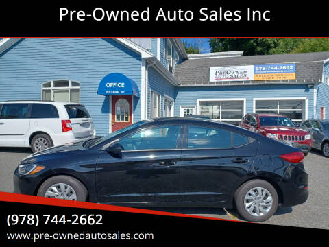 2018 Hyundai Elantra for sale at Pre-Owned Auto Sales Inc in Salem MA