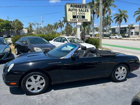 2002 Ford Thunderbird for sale at Aubrey's Auto Sales in Delray Beach FL