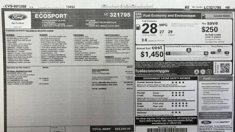 2020 Ford EcoSport SE