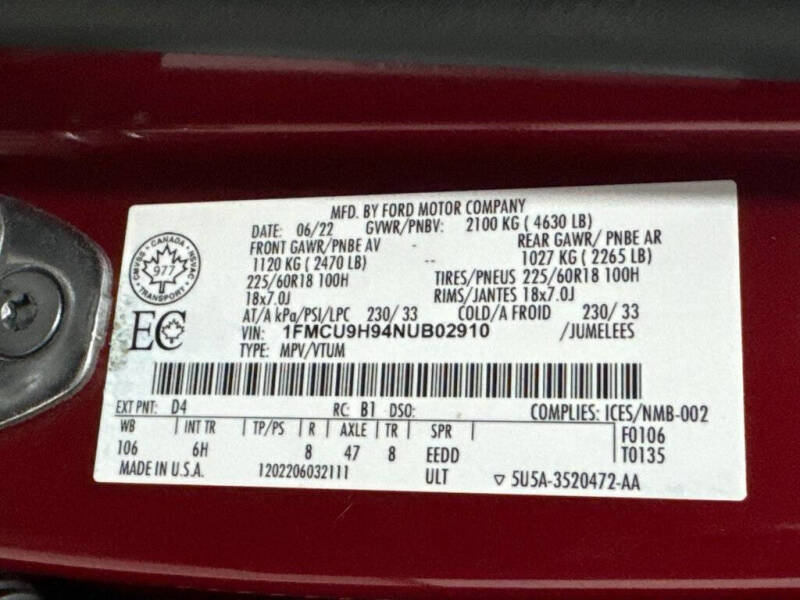 2022 Ford Escape SEL