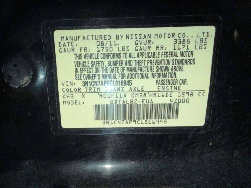 2012 Nissan Versa 1.6 SV