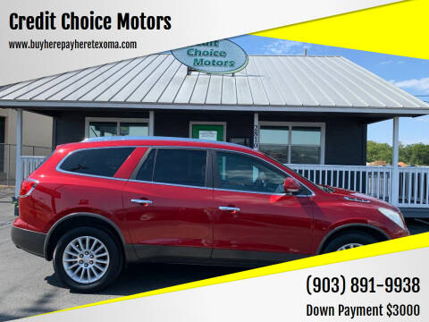 2012 Buick Enclave for sale at Credit Choice Motors in Sherman TX
