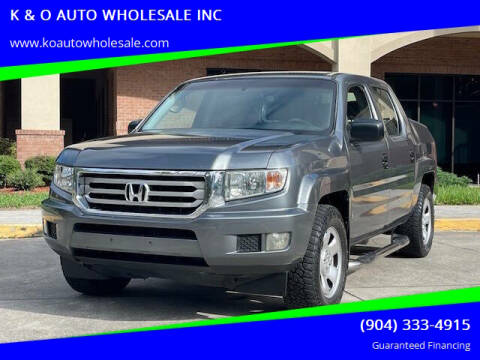 2012 Honda Ridgeline for sale at K & O AUTO WHOLESALE INC in Jacksonville FL