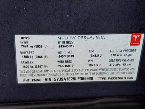 2020 Tesla Model S Long Range Plus