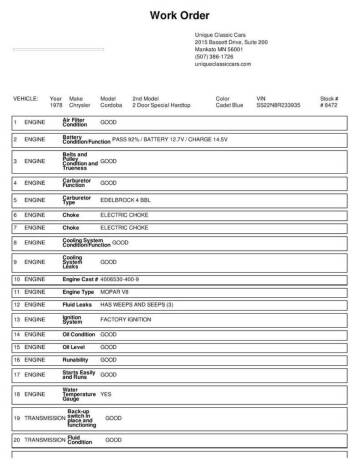 1978 Chrysler Cordoba