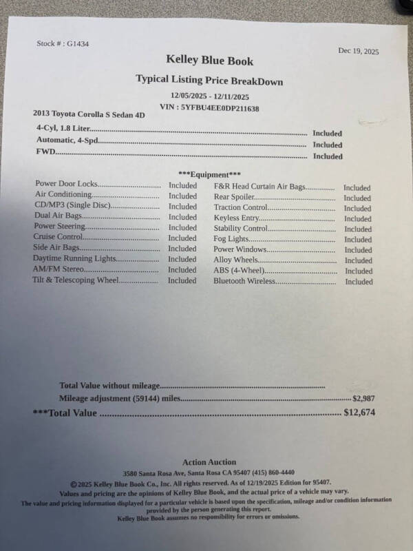 2013 Toyota Corolla S