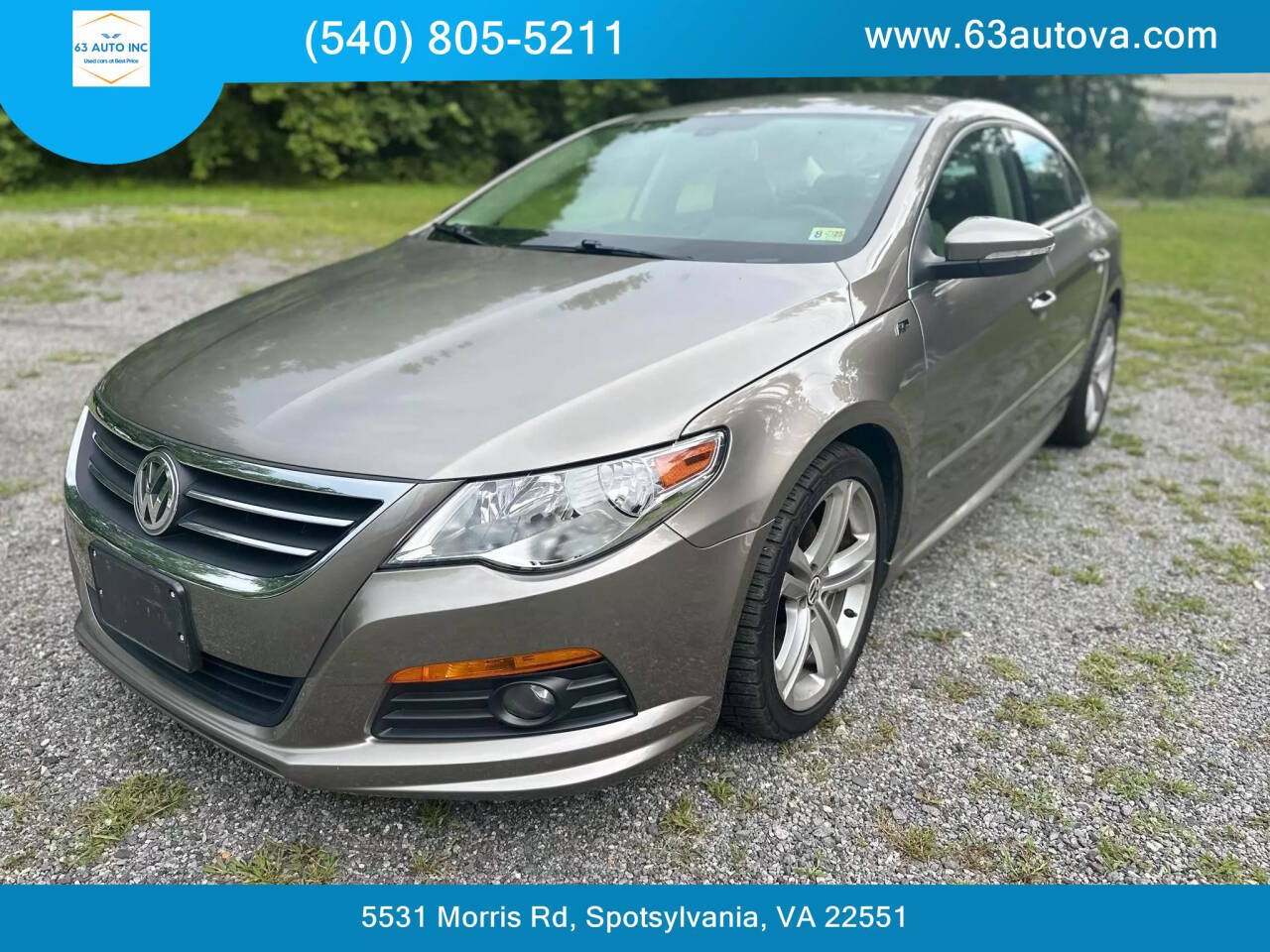 2011 Volkswagen CC for sale at 63 Auto Inc in Spotsylvania, VA