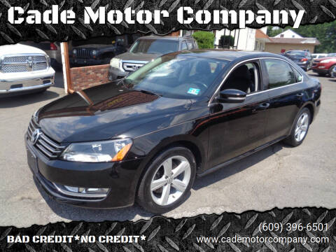 2015 Volkswagen Passat for sale at Cade Motor Company in Lawrence Township NJ