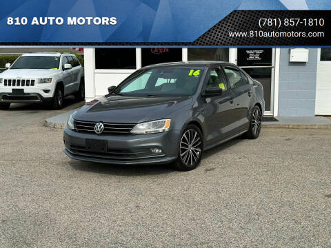 2016 Volkswagen Jetta for sale at 810 AUTO MOTORS in Abington MA