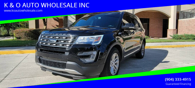 2016 Ford Explorer for sale at K & O AUTO WHOLESALE INC in Jacksonville FL