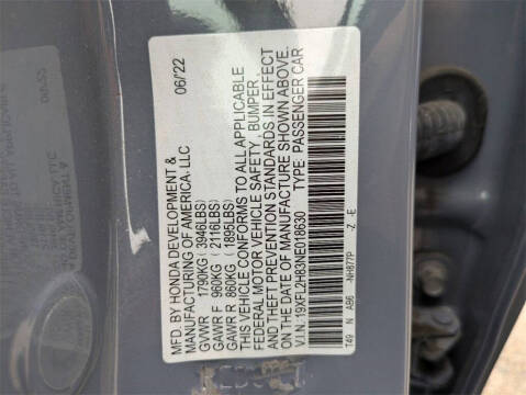 2022 Honda Civic Sport