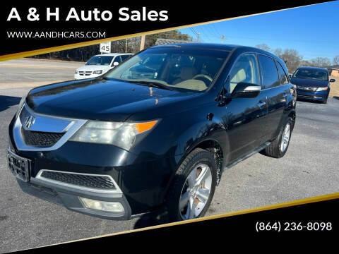 2012 Acura MDX for sale at A & H Auto Sales in Greenville SC