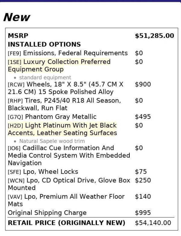 2016 Cadillac CTS 2.0T Luxury Collection