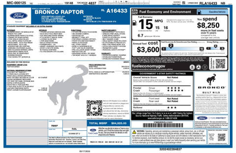 2024 Ford Bronco Raptor