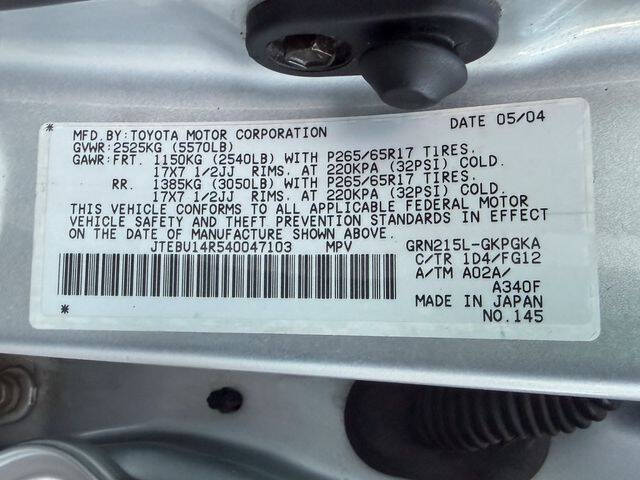 2004 Toyota 4Runner SR5